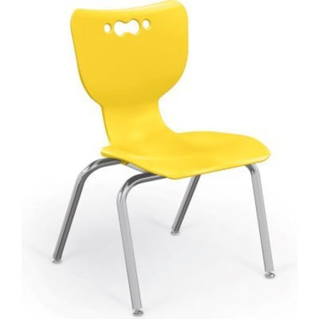 MOORECO BaltÂ Hierarchy 14" Plastic Classroom Chair - Set of 5 - Yellow 53314-5-YELLOW